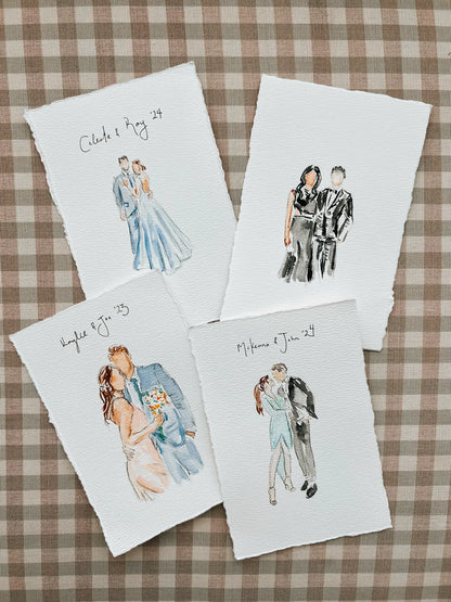 Wedding Guest Painting, Wedding Painting Gifts, Wedding Gift, Guest Illustrator, Wedding Artist, Party Favors, Watercolor Artist